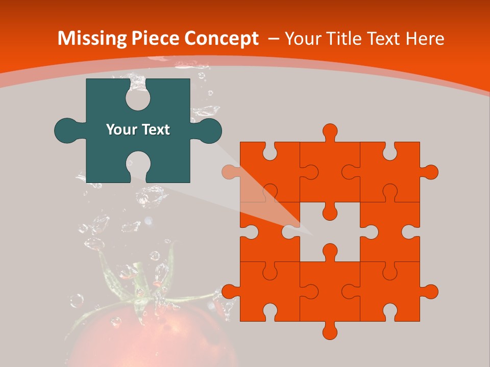 A Tomato Is Floating In The Water On A Black Background PowerPoint Template