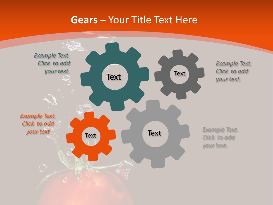 A Tomato Is Floating In The Water On A Black Background PowerPoint Template