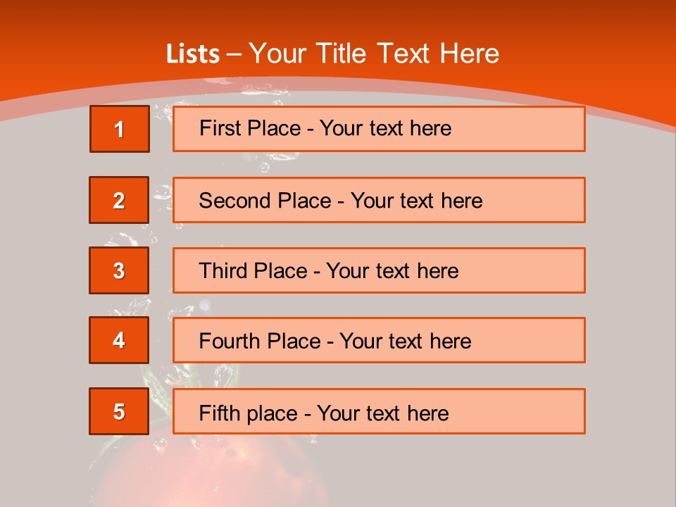 A Tomato Is Floating In The Water On A Black Background PowerPoint Template