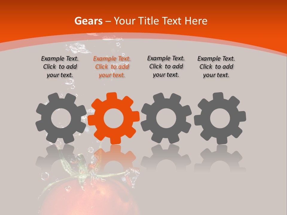 A Tomato Is Floating In The Water On A Black Background PowerPoint Template