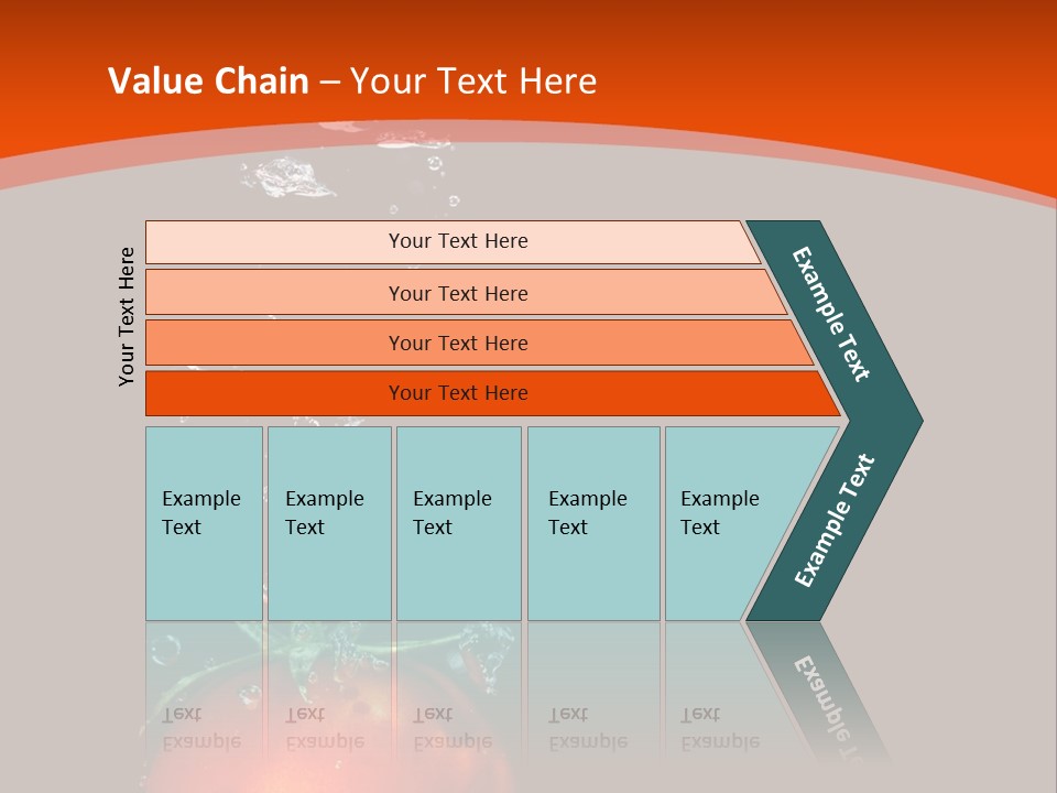 A Tomato Is Floating In The Water On A Black Background PowerPoint Template