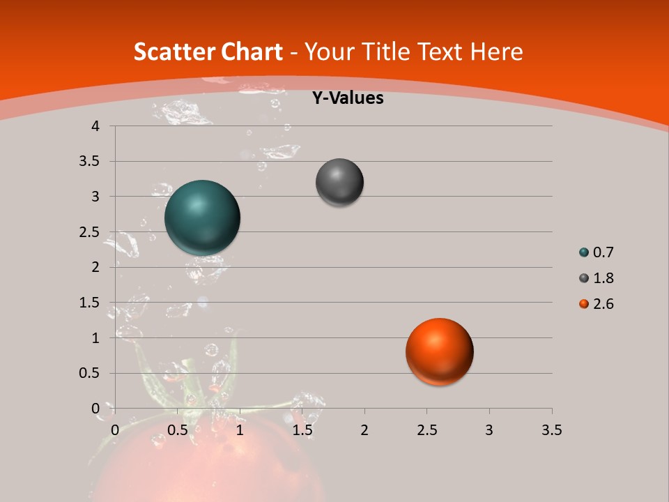 A Tomato Is Floating In The Water On A Black Background PowerPoint Template