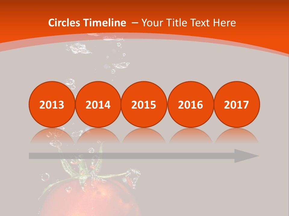 A Tomato Is Floating In The Water On A Black Background PowerPoint Template