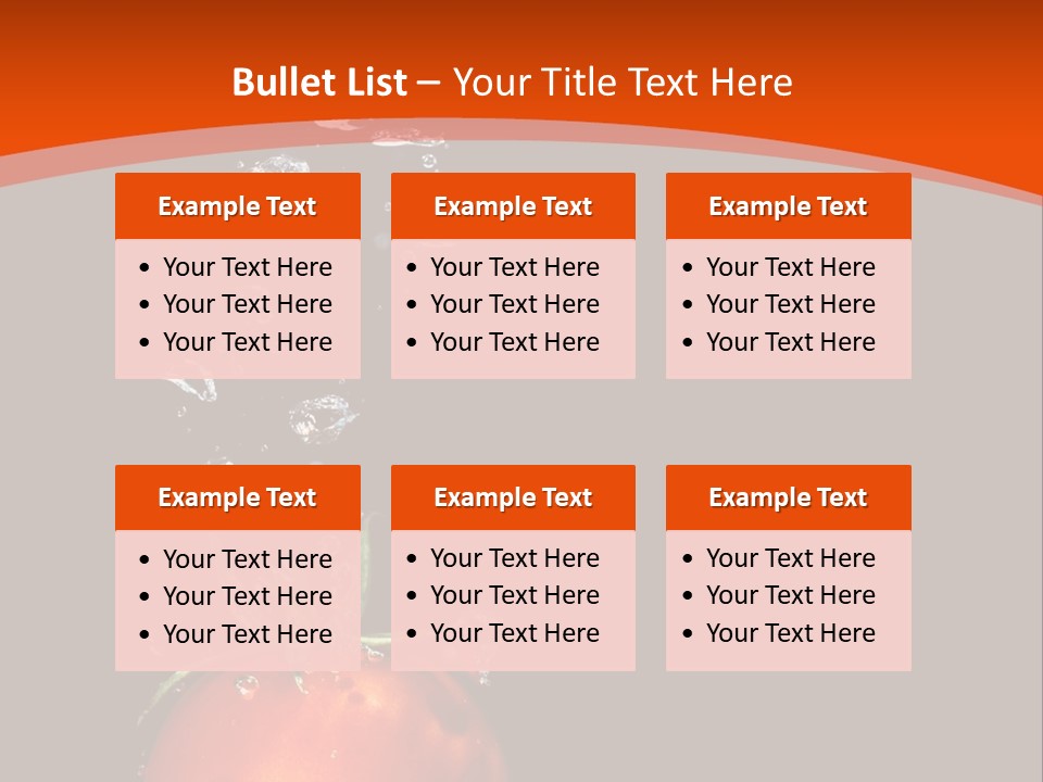 A Tomato Is Floating In The Water On A Black Background PowerPoint Template