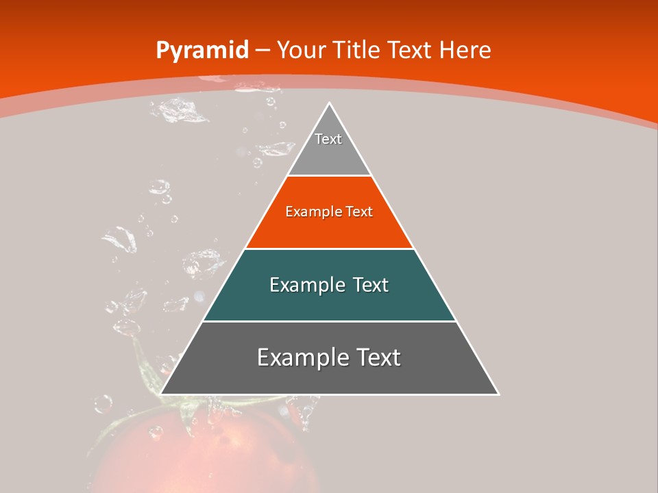 A Tomato Is Floating In The Water On A Black Background PowerPoint Template