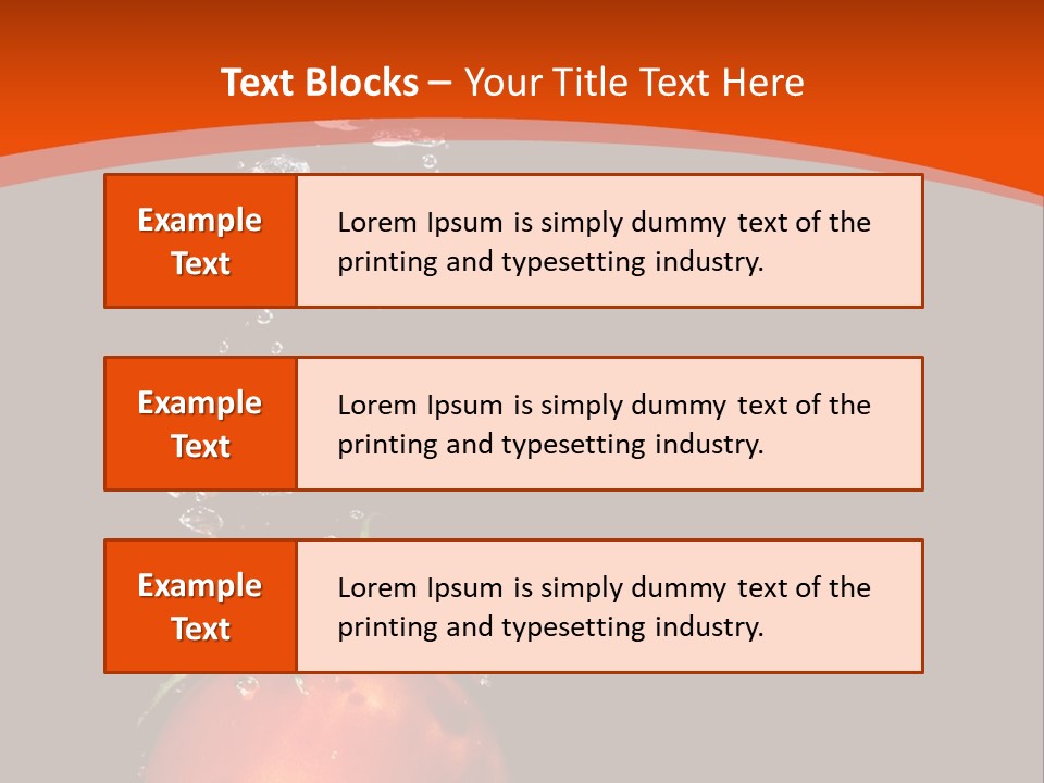 A Tomato Is Floating In The Water On A Black Background PowerPoint Template