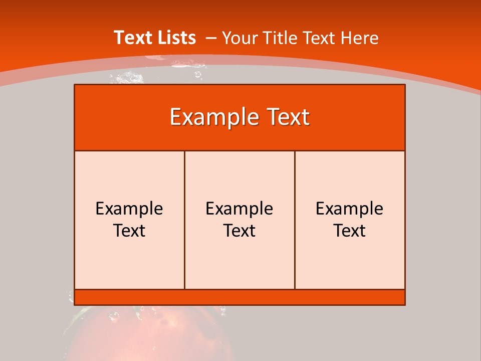 A Tomato Is Floating In The Water On A Black Background PowerPoint Template