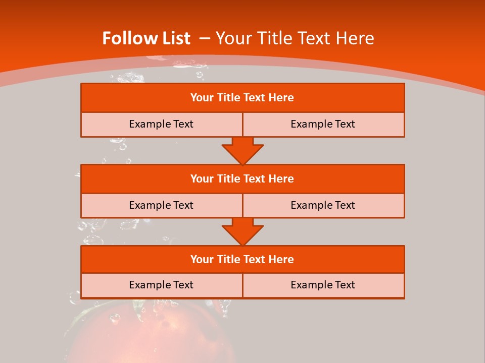 A Tomato Is Floating In The Water On A Black Background PowerPoint Template