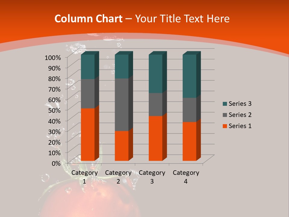 A Tomato Is Floating In The Water On A Black Background PowerPoint Template