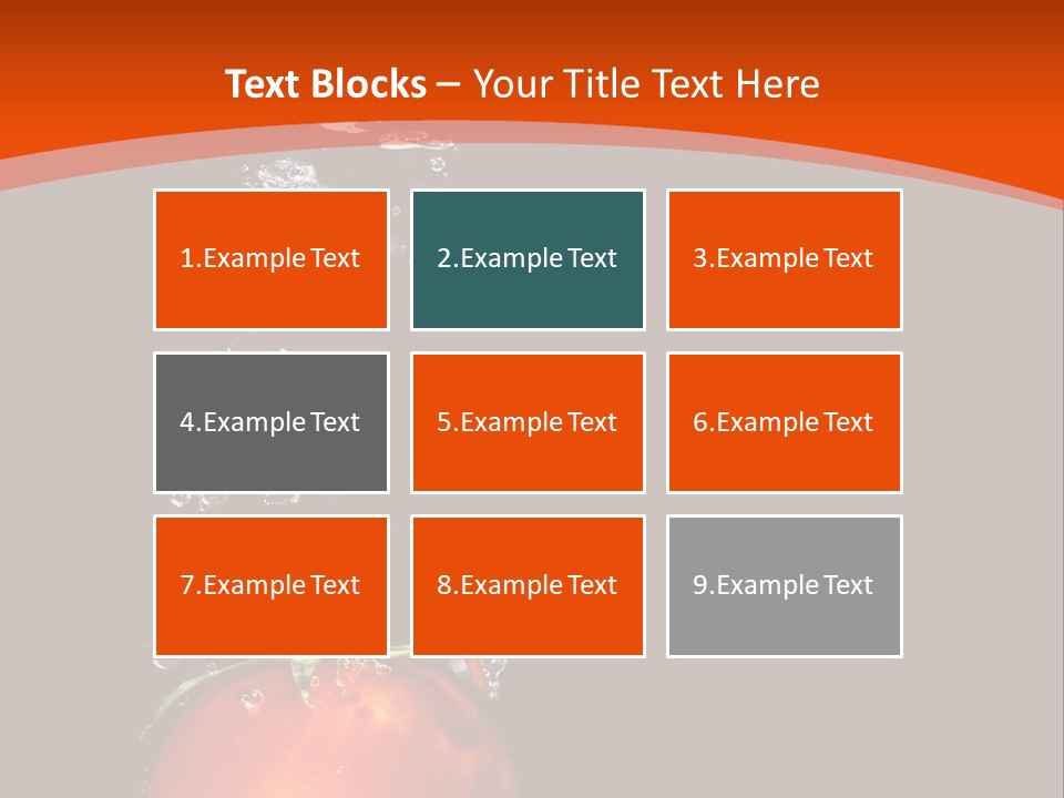 A Tomato Is Floating In The Water On A Black Background PowerPoint Template