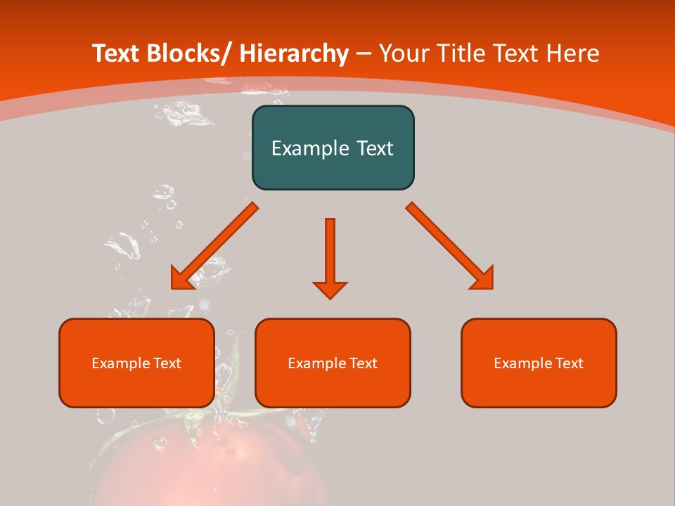 A Tomato Is Floating In The Water On A Black Background PowerPoint Template