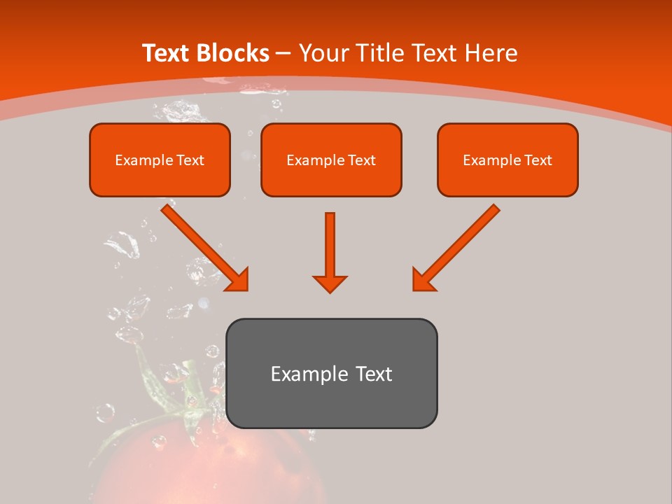 A Tomato Is Floating In The Water On A Black Background PowerPoint Template