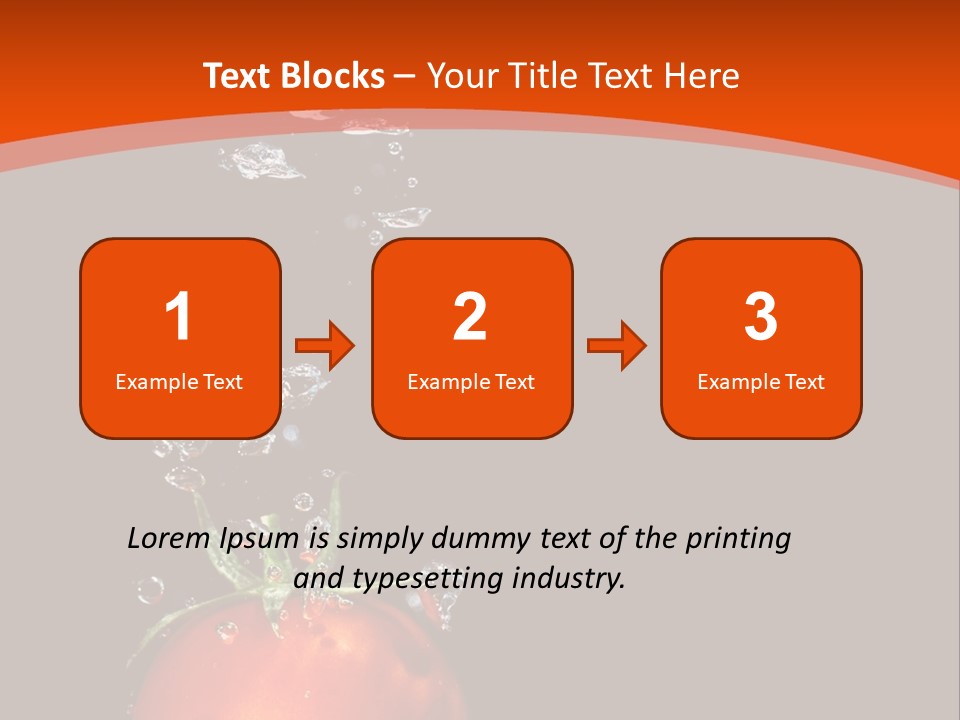 A Tomato Is Floating In The Water On A Black Background PowerPoint Template