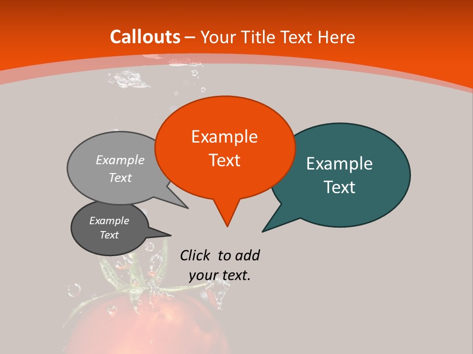 A Tomato Is Floating In The Water On A Black Background PowerPoint Template