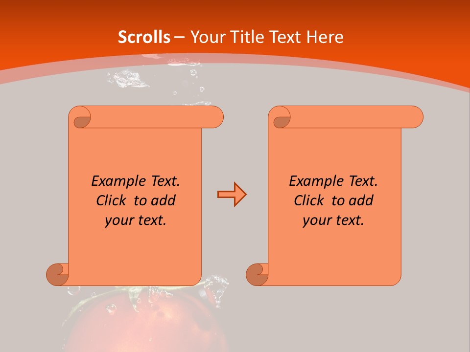 A Tomato Is Floating In The Water On A Black Background PowerPoint Template