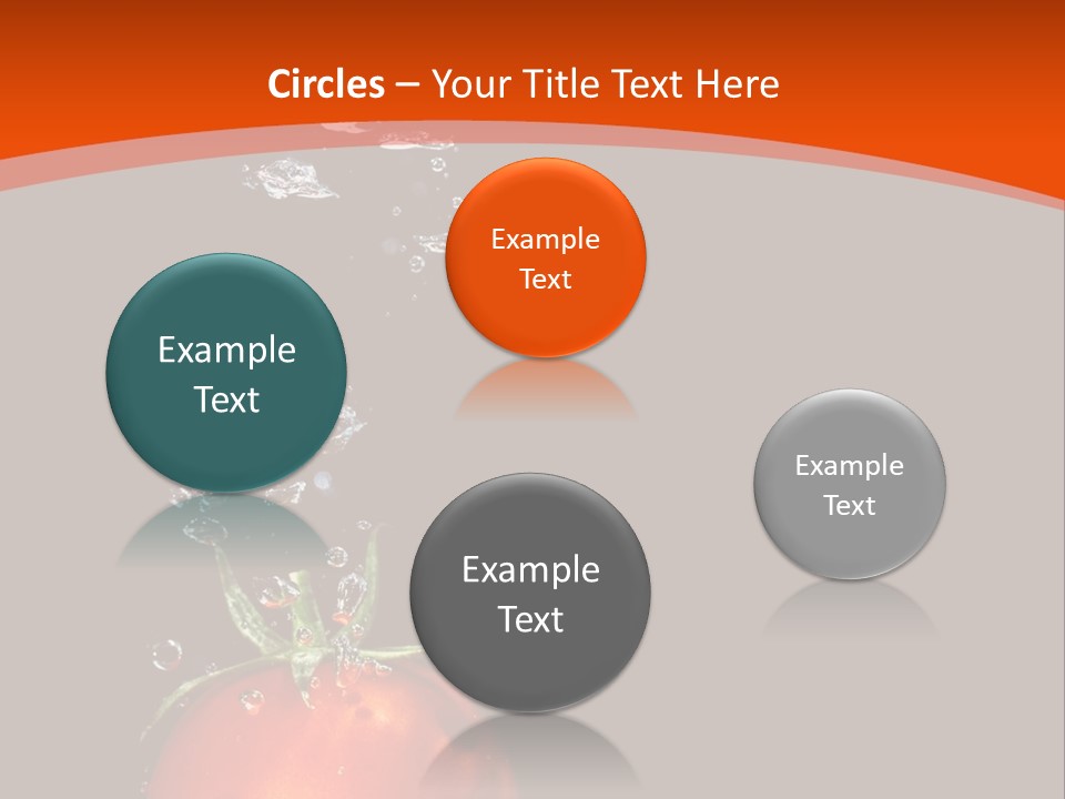 A Tomato Is Floating In The Water On A Black Background PowerPoint Template