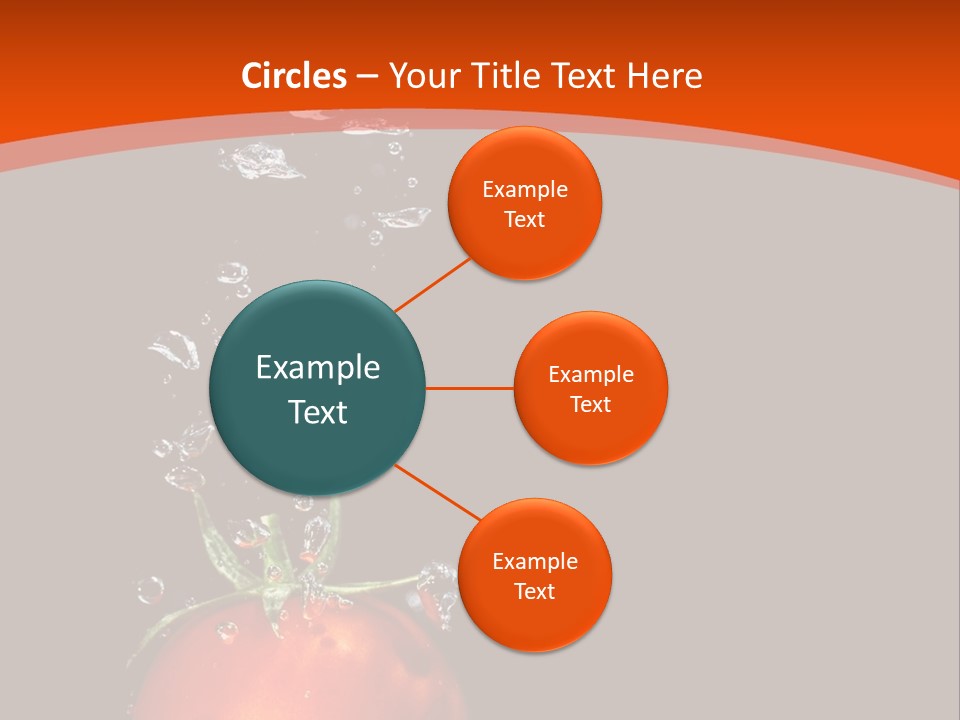 A Tomato Is Floating In The Water On A Black Background PowerPoint Template