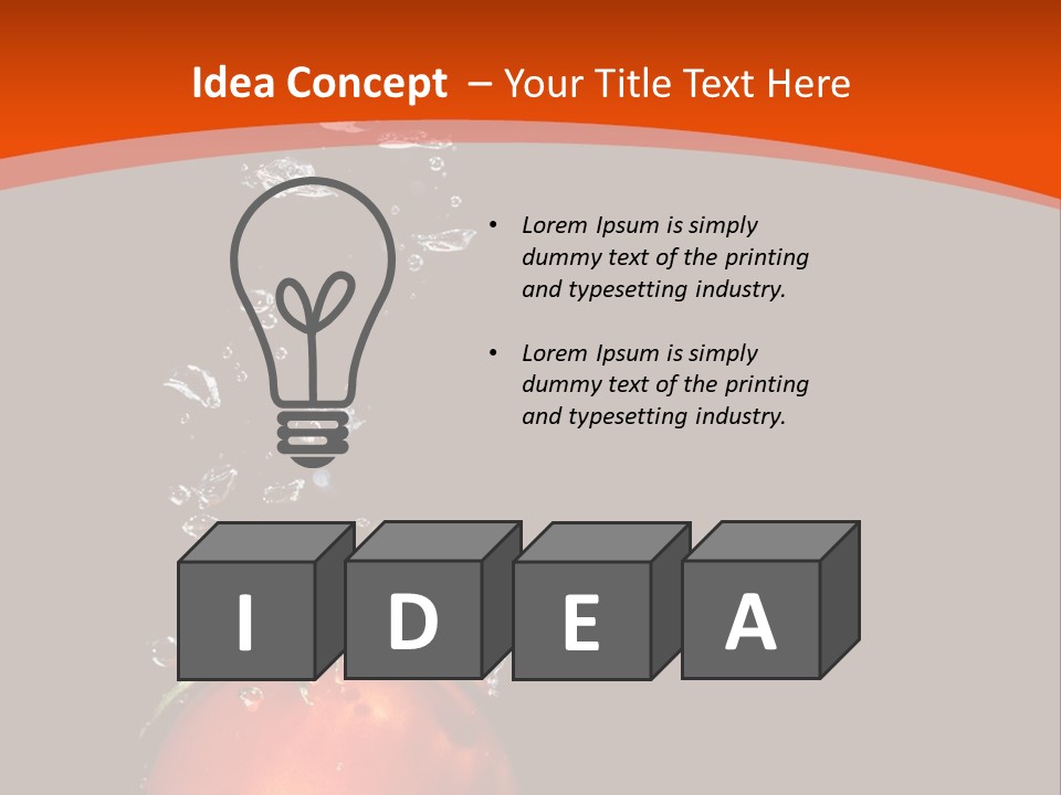 A Tomato Is Floating In The Water On A Black Background PowerPoint Template