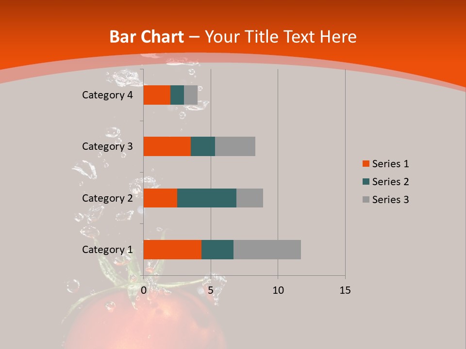 A Tomato Is Floating In The Water On A Black Background PowerPoint Template