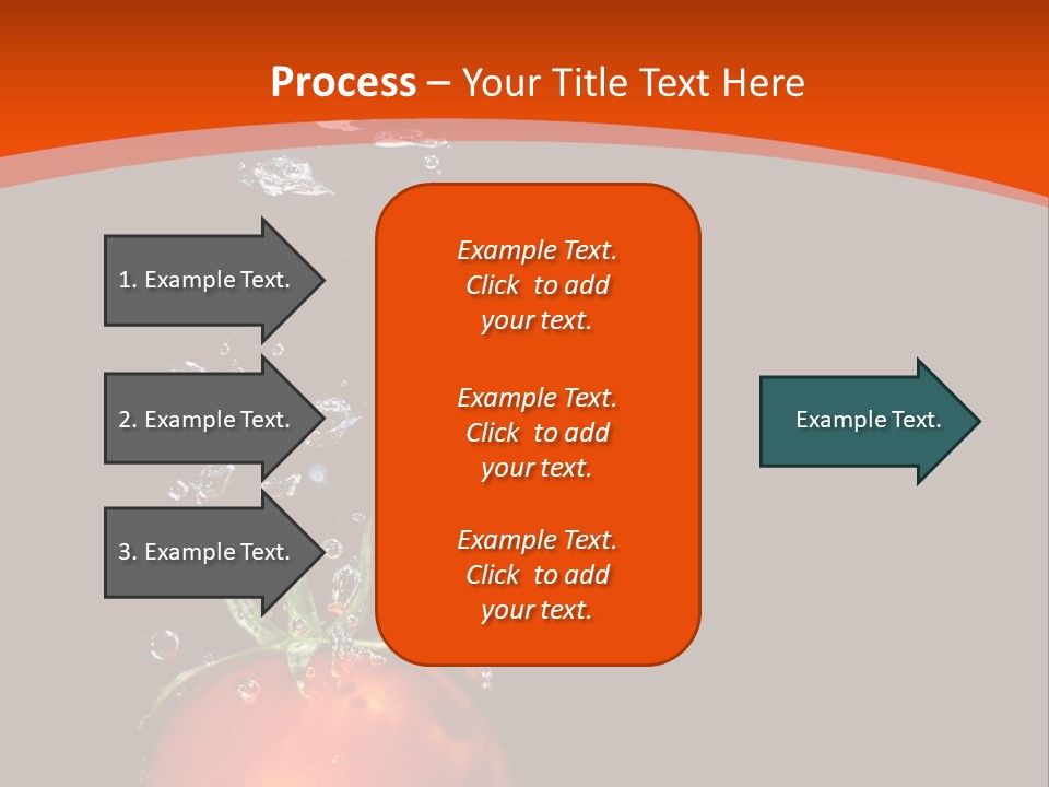 A Tomato Is Floating In The Water On A Black Background PowerPoint Template