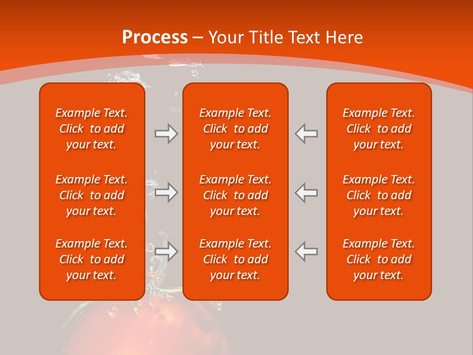 A Tomato Is Floating In The Water On A Black Background PowerPoint Template