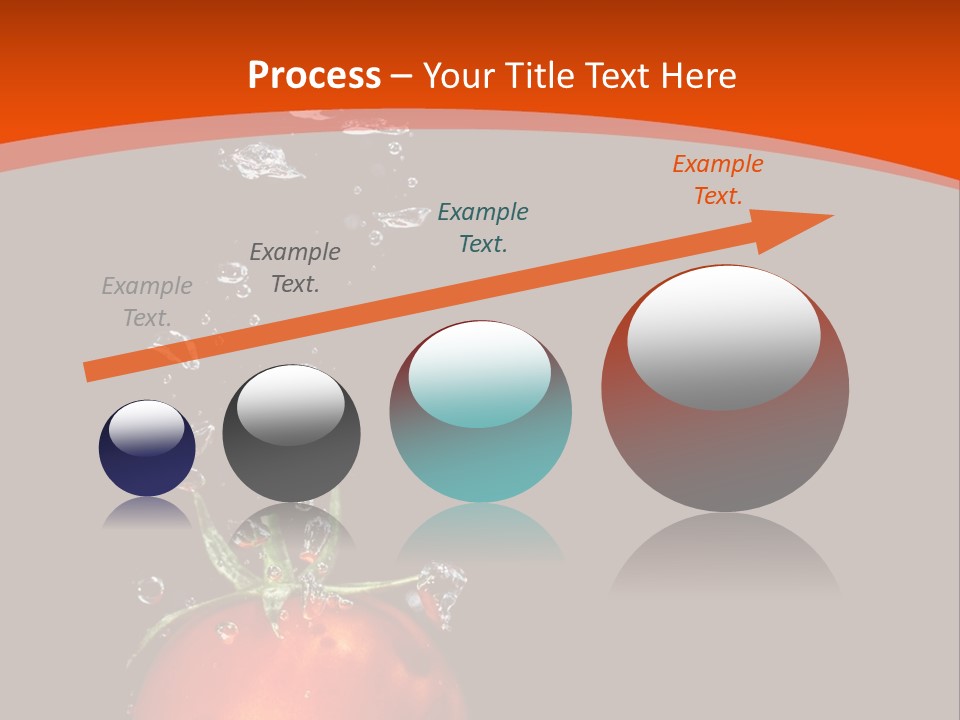 A Tomato Is Floating In The Water On A Black Background PowerPoint Template