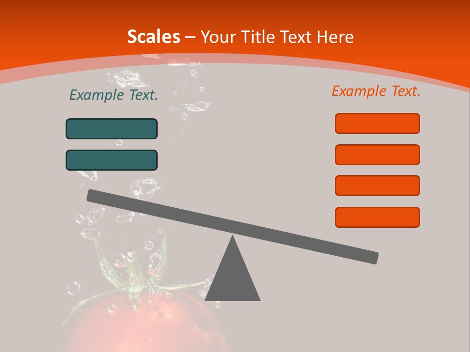 A Tomato Is Floating In The Water On A Black Background PowerPoint Template