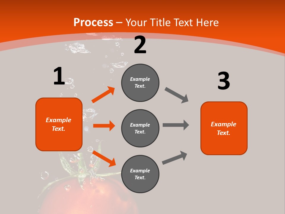 A Tomato Is Floating In The Water On A Black Background PowerPoint Template