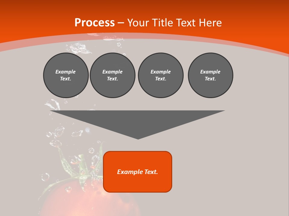 A Tomato Is Floating In The Water On A Black Background PowerPoint Template