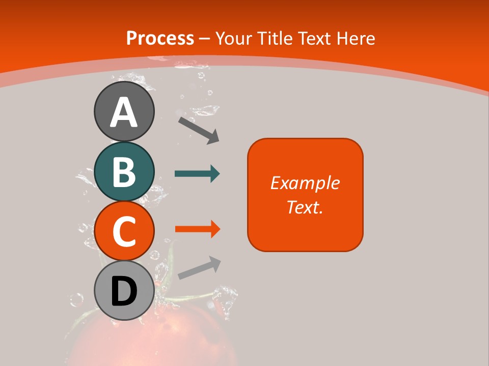 A Tomato Is Floating In The Water On A Black Background PowerPoint Template