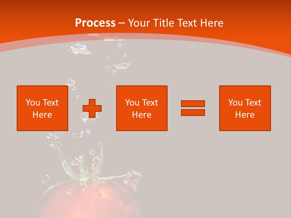 A Tomato Is Floating In The Water On A Black Background PowerPoint Template