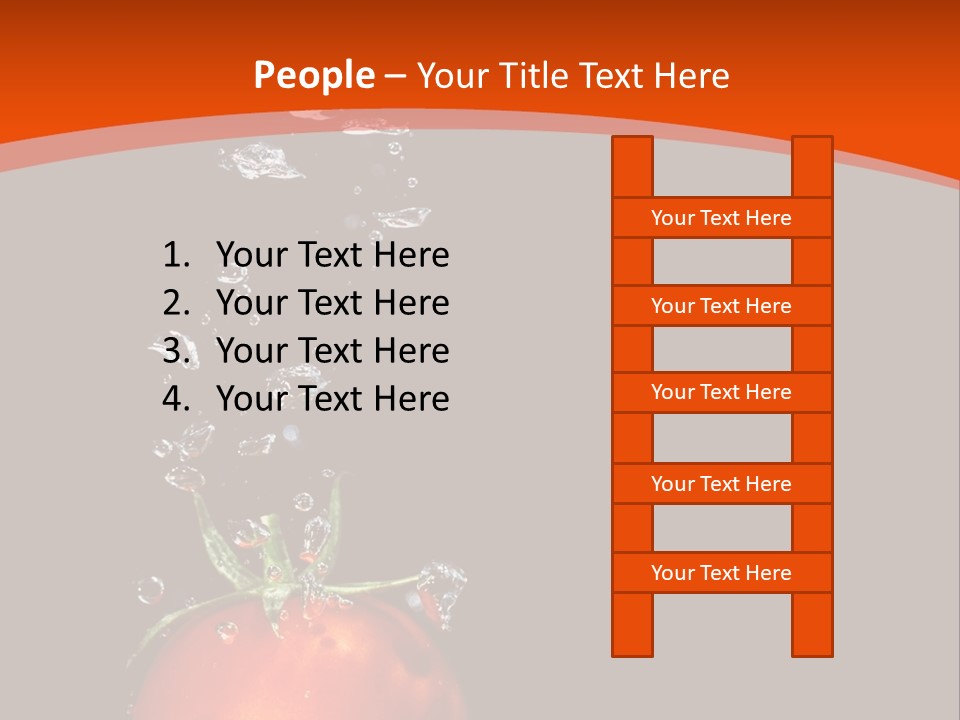 A Tomato Is Floating In The Water On A Black Background PowerPoint Template