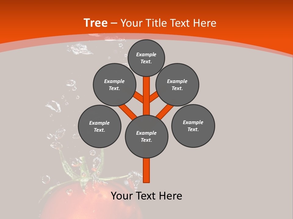 A Tomato Is Floating In The Water On A Black Background PowerPoint Template