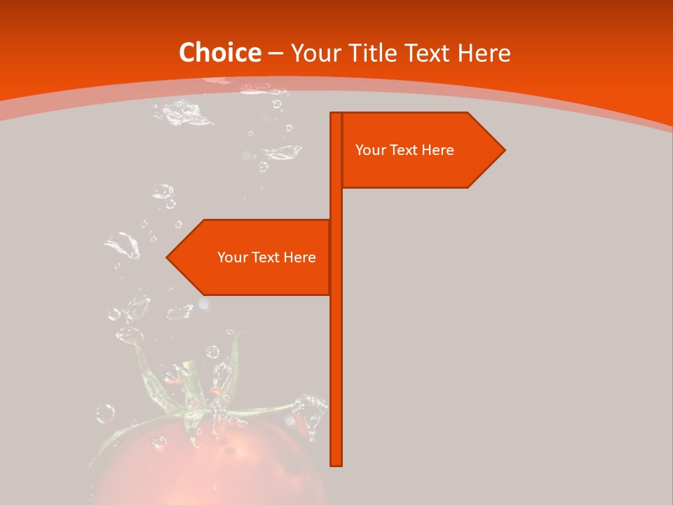 A Tomato Is Floating In The Water On A Black Background PowerPoint Template