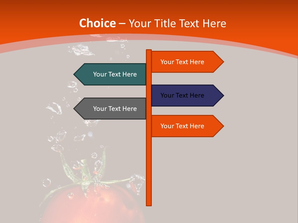 A Tomato Is Floating In The Water On A Black Background PowerPoint Template