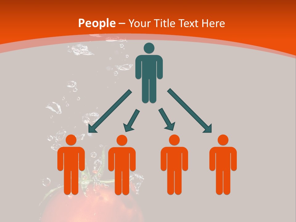 A Tomato Is Floating In The Water On A Black Background PowerPoint Template