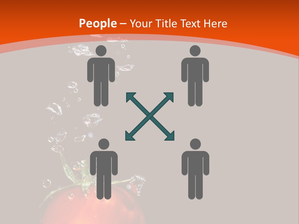 A Tomato Is Floating In The Water On A Black Background PowerPoint Template