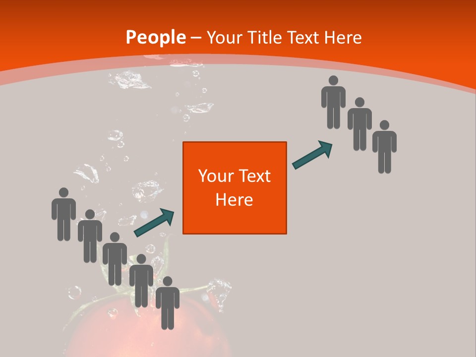 A Tomato Is Floating In The Water On A Black Background PowerPoint Template