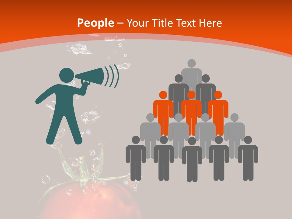 A Tomato Is Floating In The Water On A Black Background PowerPoint Template