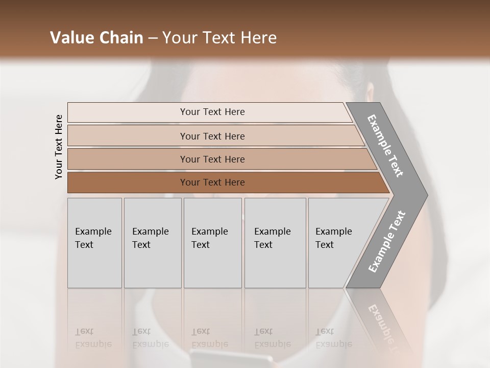 A Woman Laying In Bed Looking At Her Cell Phone PowerPoint Template
