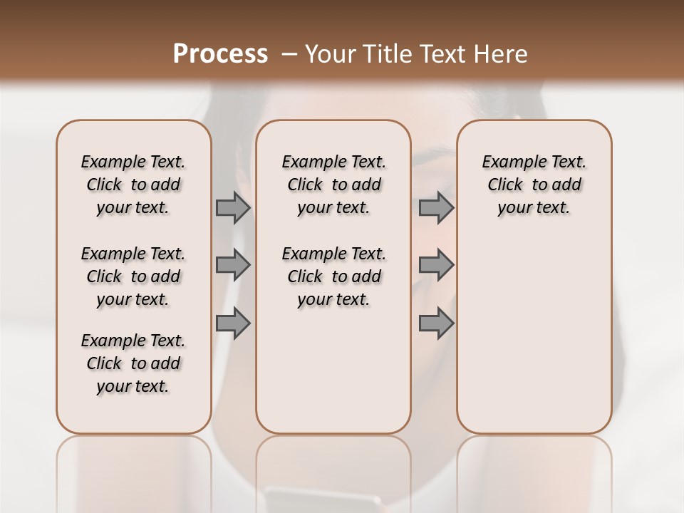 A Woman Laying In Bed Looking At Her Cell Phone PowerPoint Template