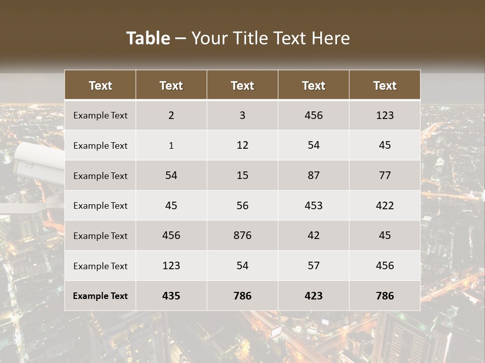 An Aerial View Of A City At Night PowerPoint Template