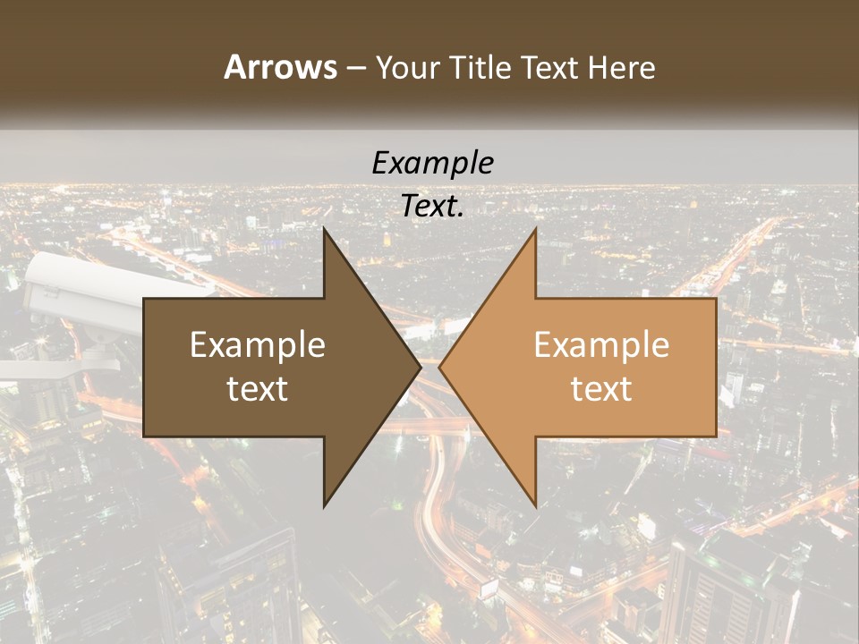 An Aerial View Of A City At Night PowerPoint Template