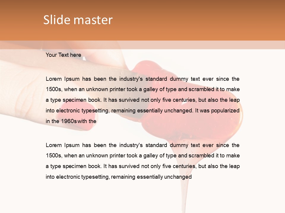 A Woman Is Holding A Spoon With A Red Substance On It PowerPoint Template