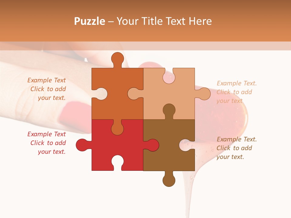 A Woman Is Holding A Spoon With A Red Substance On It PowerPoint Template