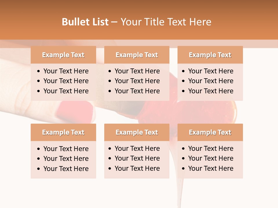 A Woman Is Holding A Spoon With A Red Substance On It PowerPoint Template