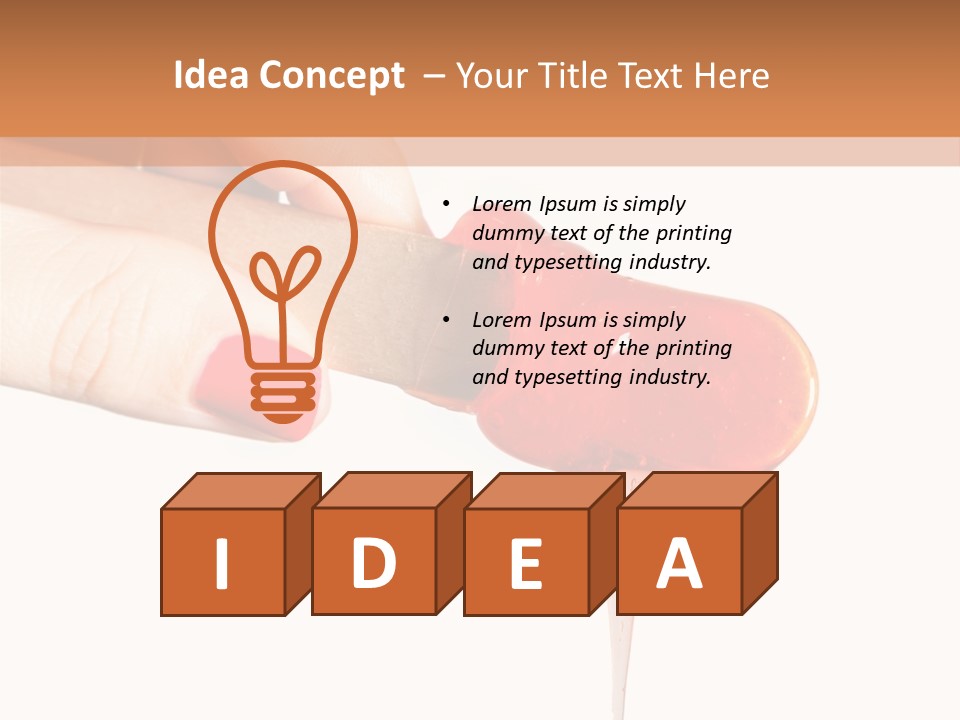 A Woman Is Holding A Spoon With A Red Substance On It PowerPoint Template