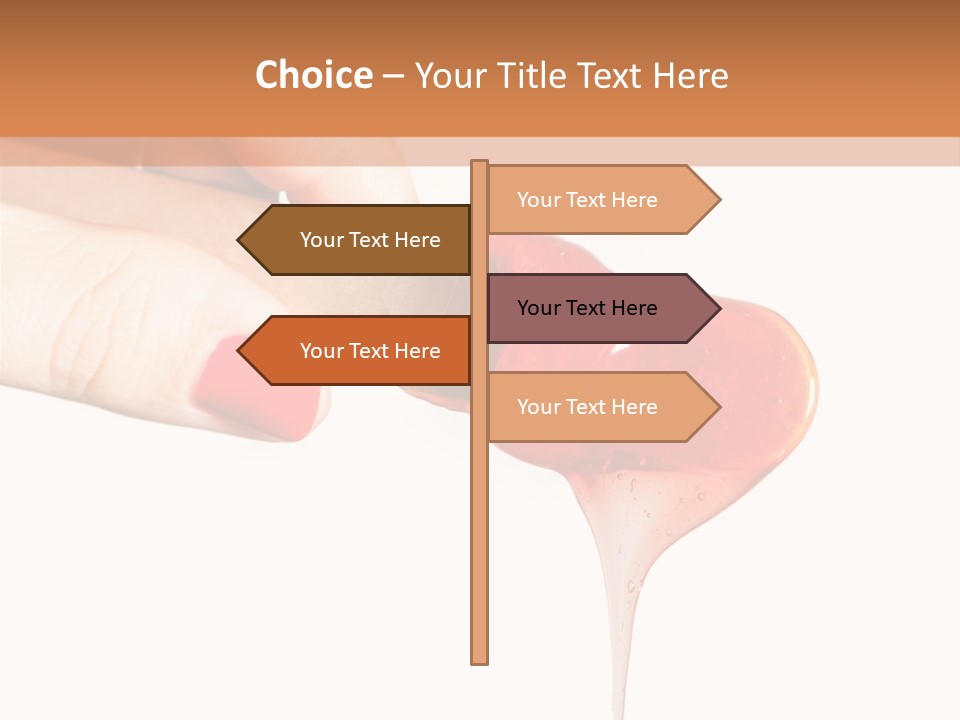 A Woman Is Holding A Spoon With A Red Substance On It PowerPoint Template