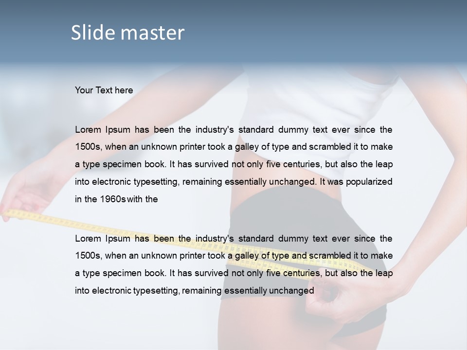 A Woman Measuring Her Waist With A Measuring Tape PowerPoint Template