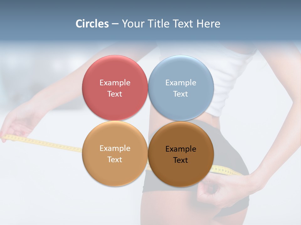 A Woman Measuring Her Waist With A Measuring Tape PowerPoint Template